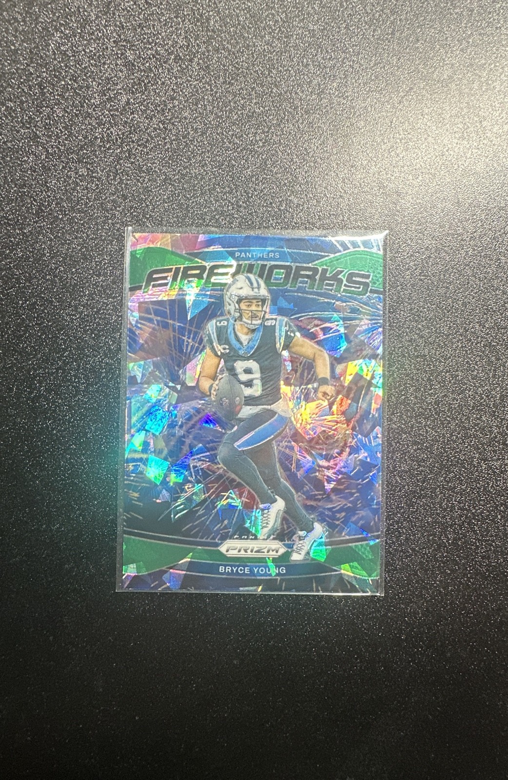 2024 Panini Prizm - Fireworks Bryce Young #14 Green Ice Prizm