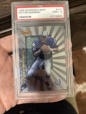 1998 Bowman's Best Peyton Manning #112 (RC) Indianapolis Colts Rookie Card PSA 9. rookie card picture