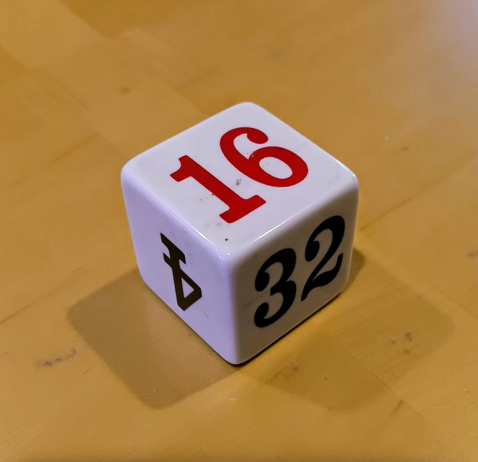 Crisloid Rare Multicolor Numbers Backgammon Doubling Cube 1.25 Inch Vintage  - Image 3 of 4