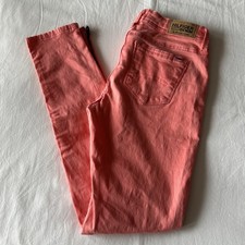 Jeans Tommy Hilfiger slim donna W28 L34 denim 'Natalie' orlo zip porcellana rosa