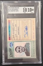 2020 Panini Prestige NFL Passport Signatures Jalen Hurts ROOKIE AUTO SGC 10 GEM