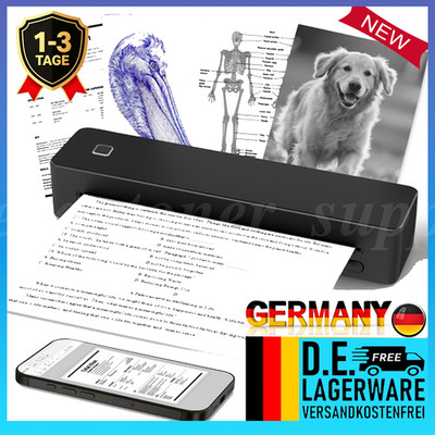 Mini Mobiler ThermoDrucker Drucker Bluetooth Fotodrucker Handy Taschendrucker DE
