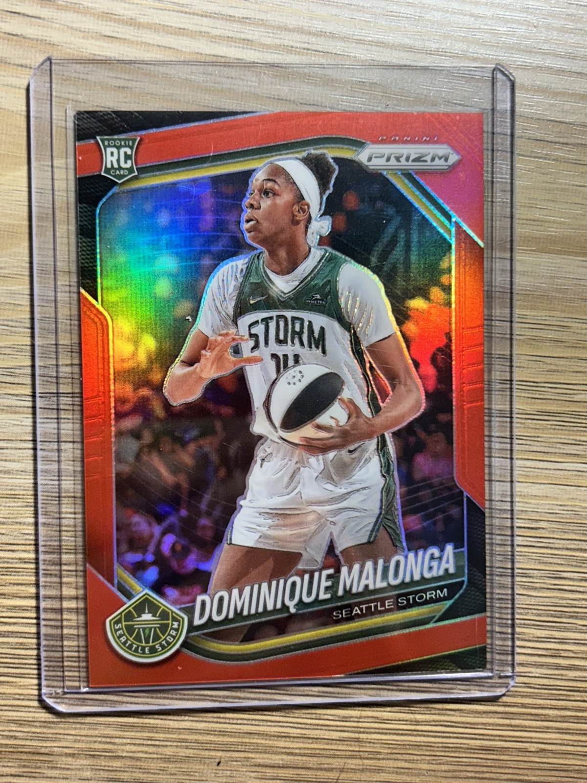 2025 Panini Prizm WNBA Dominique Malonga Red Rookie 241/299 Storm #116