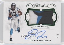 2018 Panini Flawless Emerald 4/5 Devin Funchess #PA-DF Patch Auto 9su