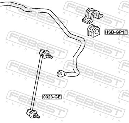 FEBEST-OE HSB-GP1F.OE Stabiliser Mounting for HONDA