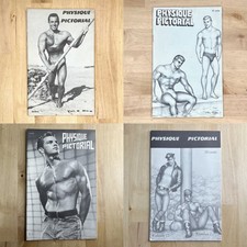 4-Pack PHYSIQUE PICTORIAL Early 60s Issues Vintage Male Magazines UNCIRCULATED