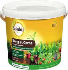 Solabiol Engrais Sang & Corne 4kg Bio Azote 12% Effet Rapide Longue Durée 100m²