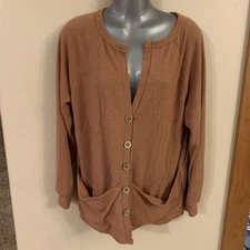 BIBI  - Women's  Fall Fuzzy Cardigan Sweater - Size Medium