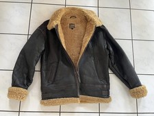 Schwere Noble House Lederjacke, Lammfell Fliegerjacke Mod. Alpha, Größe M