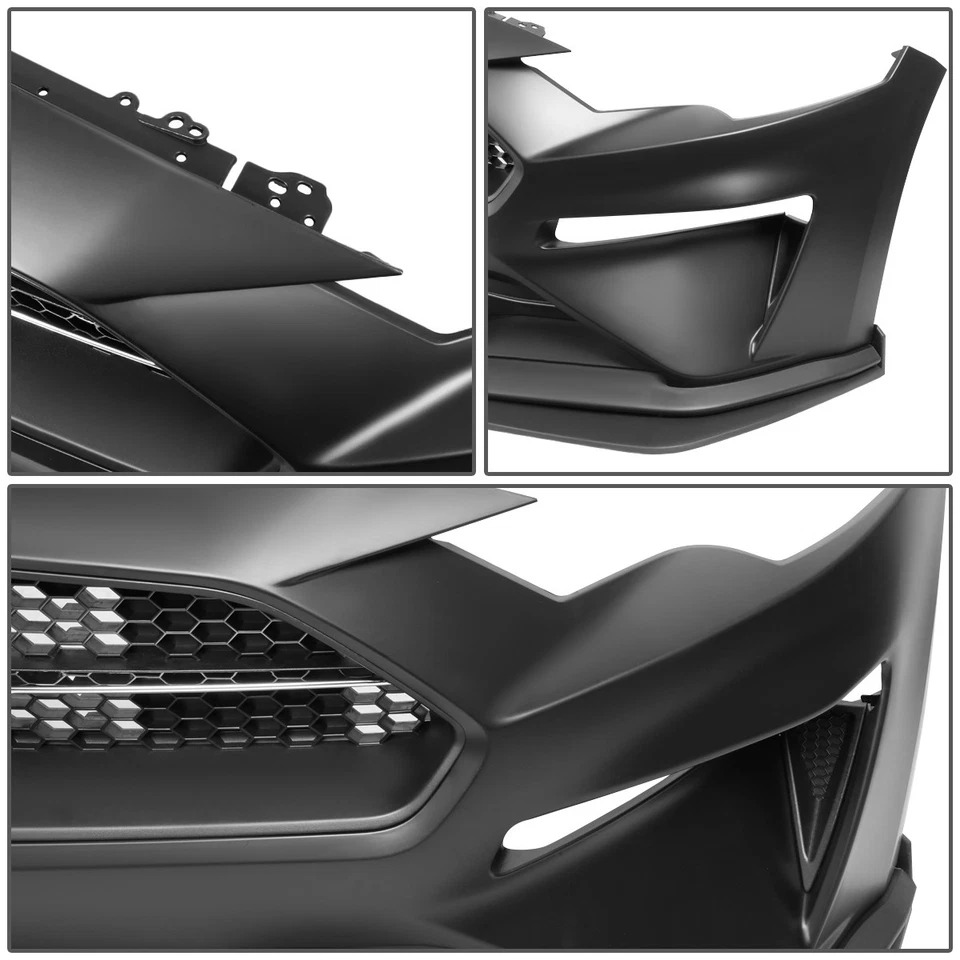 Para 2018-2023 Ford Mustang GT EcoBoost tampa de grade de para-choque dianteiro com suporte de crachá - Imagem 4 de 4