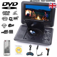 9" Portable DVD Player Rechargeable Swivel Screen Game USB/CD/Remote UK stock