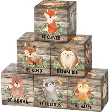 6 Pcs 1.6 Inch Inspirational Woodland Nursery Decor Animals Wall Decor Stuff ...