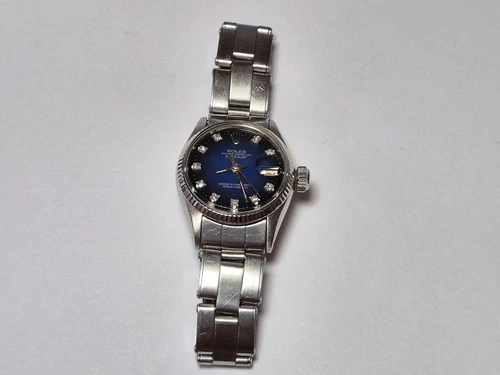 Rolex Diamond Oyster Perpetual Datejust Superlative Chronometer Ladies Watch