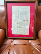 Elbridge Gerry-1811 Commonwealth of Massachusetts Framed Document Embossed Seal