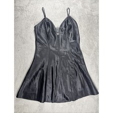 Victoria's Secret Black Satin Slip Dress Size Small