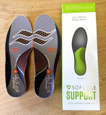 SofSole Support Fit Series Insoles High Arch Women's Size 7-8 New