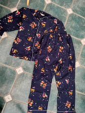primark szczotka bawełniana granatowa disney świąteczna piżama w bardzo dobrym stanie 14/16