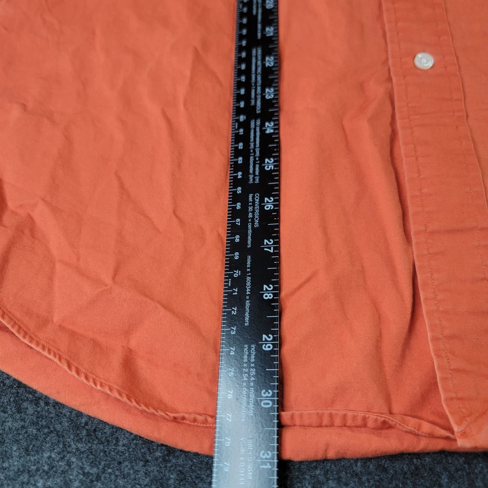 Camisa Polo Ralph Lauren Para Hombre Manga Larga Blake Abotonada Talla Grande Naranja Foto 4 de 4