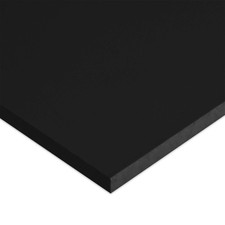 HDPE Plastic Cutting Board Sheet - 1/2" Thick -  24" X 48" BLACK -