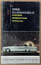 1966 66 Oldsmobile 98 Ninety-eight Starfire 88 Models Owners Operating Manual
