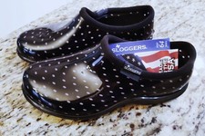 Sloggers black and white polka dot shoes size 6 Brand New.