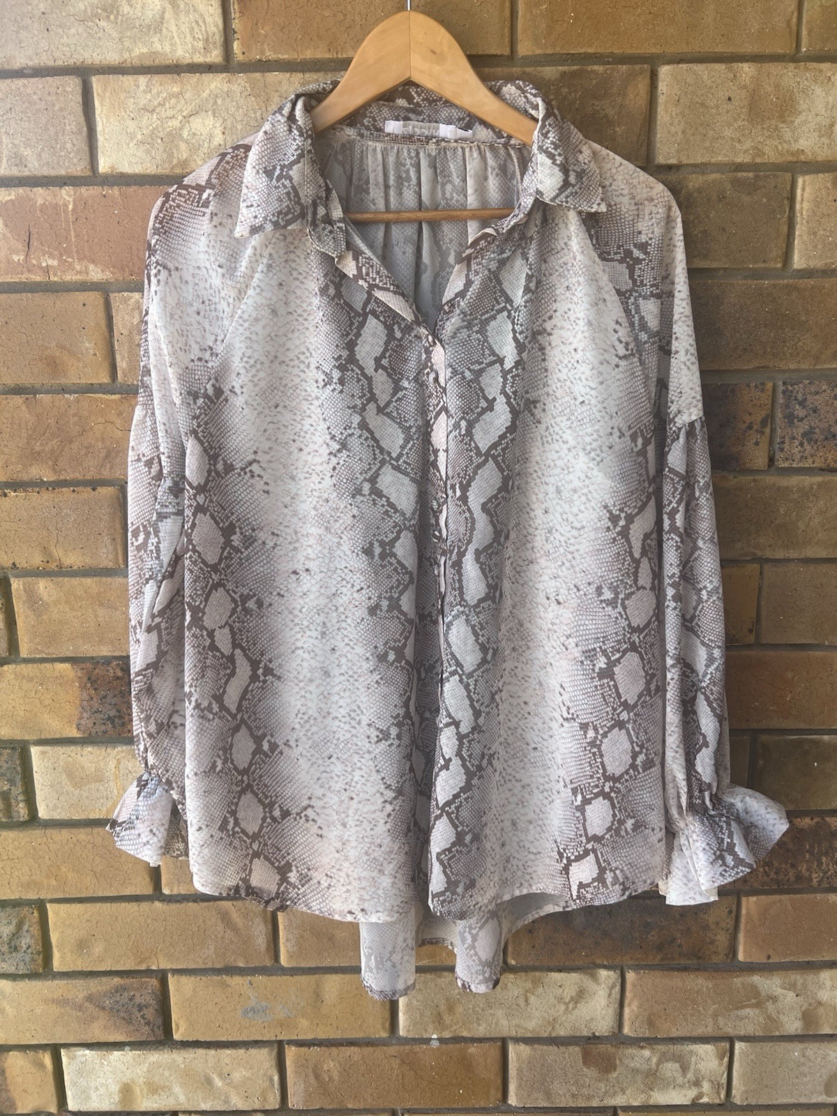 Zjoosh Free Size Python Snake Print Neutral Butto… - image 1