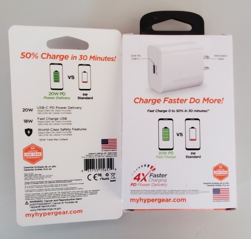 ☆HyperGear☆20w USB-C Wall Charge #15389,20w car charger #15651 ☆☆NEW☆☆ - Picture 2 of 6