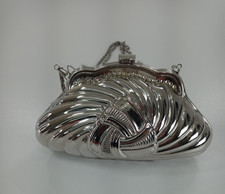 Vintage Neiman Marcus Evening Clutch, Bag, Purse, Hard Sided Clam Shell Design