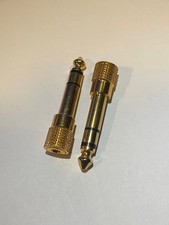 10 Pack 3.5mm 1/8" Female Plug to 1/4" 6.3mm Male Stereo Jack Adapter Gold