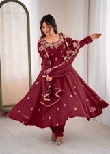 Gown Pakistani Salwar Kameez Ready To Wear Dress Suits Wedding Bollywood Party L