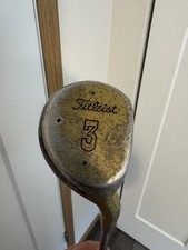 Vintage Titleist Tour Model 3 Wood Power Step Golf Club Persimmon Collectors