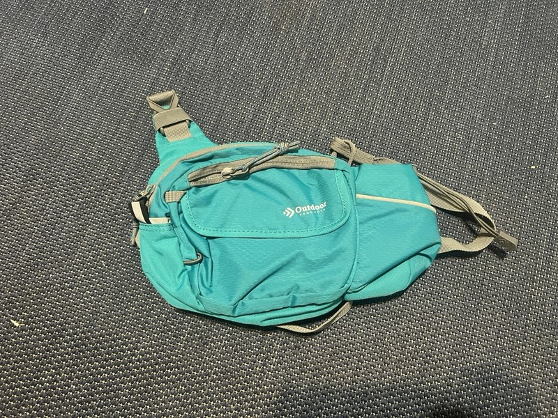 OUTDOOR PRODUCTS Waist Fanny Pack Hiking Bag Tourqouise Made In USA 1 Bottle