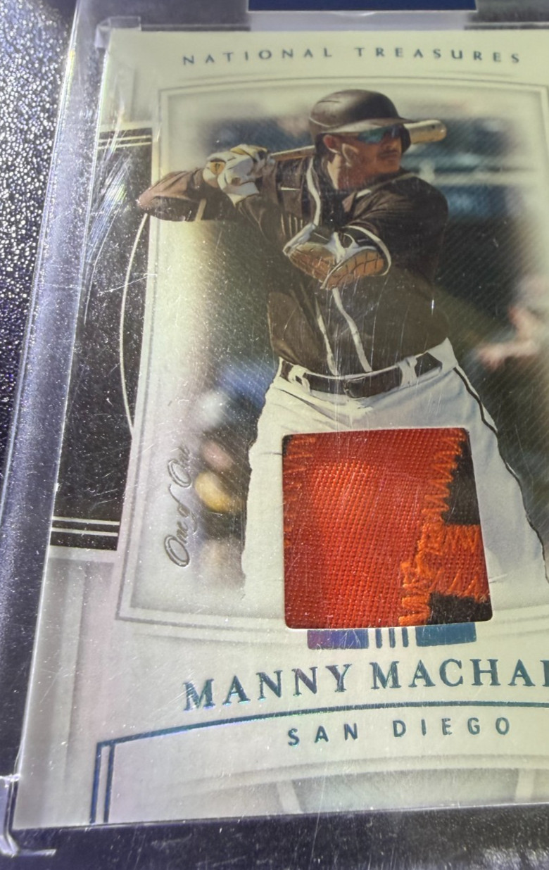 Manny Machado 2020 Panini National Treasures GU Patch SSP 1/1 One of One view 2