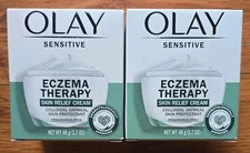 2 Boxes Olay Eczema Therapy Skin Relief Cream Skin Protectant 1.7oz NO BOX