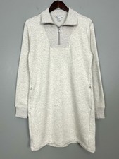Athleta Cozy Karma Quarter Zip Dress Women s Size M Soft Fleece Long Sleeves