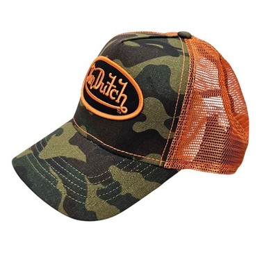 Von Dutch Camo Orange Mesh Trucker Hat Snapback VDTH-013 New  display picture 1