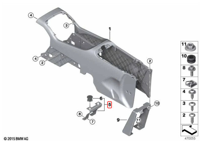 Rolls-Royce Dawn 2017-2023 Rear Lower Center console P/N 9258344