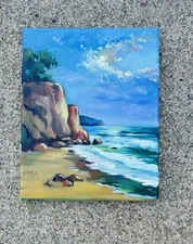 paintings on canvas original «Ocean breath”,10x 8, oil on canvas