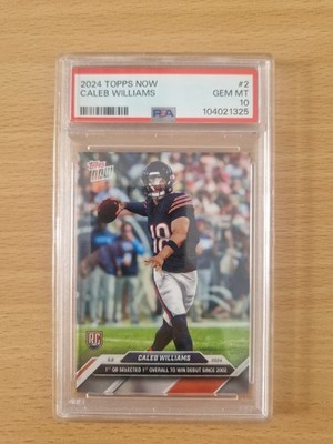  2024 Topps Now Caleb Williams #2 ROOKIE RC PSA 10 GEM MINT Chicago Bears