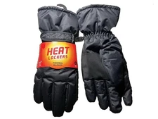 Heat Lockers Womens Small/Med Thermal Gloves Black Warm Protected, Black