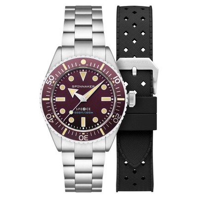 Spinnaker Spence 300 Automatic Burgundy Watch - Brand New