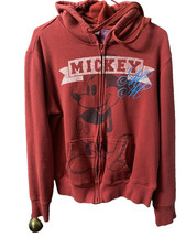 Disney Hoodie Jacket Vintage Juniors L 11/13 Mickey Mouse full Zip Fleece