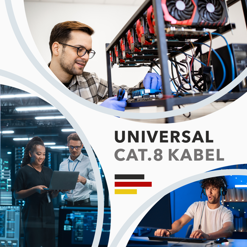Cat 8 Verlegekabel Netzwerkkabel CAT 8.1 Kabel Ethernet LAN Cat8 RJ45 Stecker - Afbeelding 14 van 31