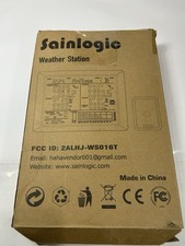 Sainlogic Weather Station Indoor Outdoor w/Large Display  Outdoor Black SC-07