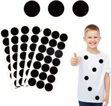 100 Pieces Black Adhesive Felt Circles, Black Self-Adhesive Felt Sticker for Ha
