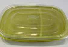 Rubbermaid Take Alongs Divided Serving Storage Dish Plastic Yellow Made in USA