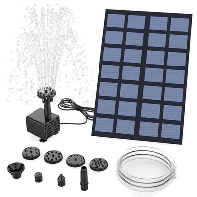 Solarbrunnen Gartenteich Pumpe Vogelbad Springbrunnen Wasserpumpe 2.5W