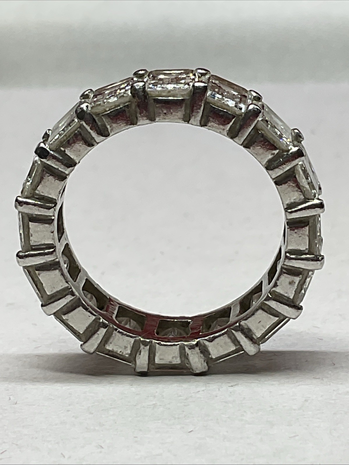 IMPRESSIVE Solid 900 Platinum Genuine Diamonds ET… - image 6