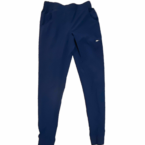 MEDics Women's Navy Solid Scrub Pants Size M Cotton Blend Knit Fabric