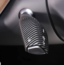 Tesla Model Y Steering Wheel Accessories Carbon Fiber Gear Shift Cover
